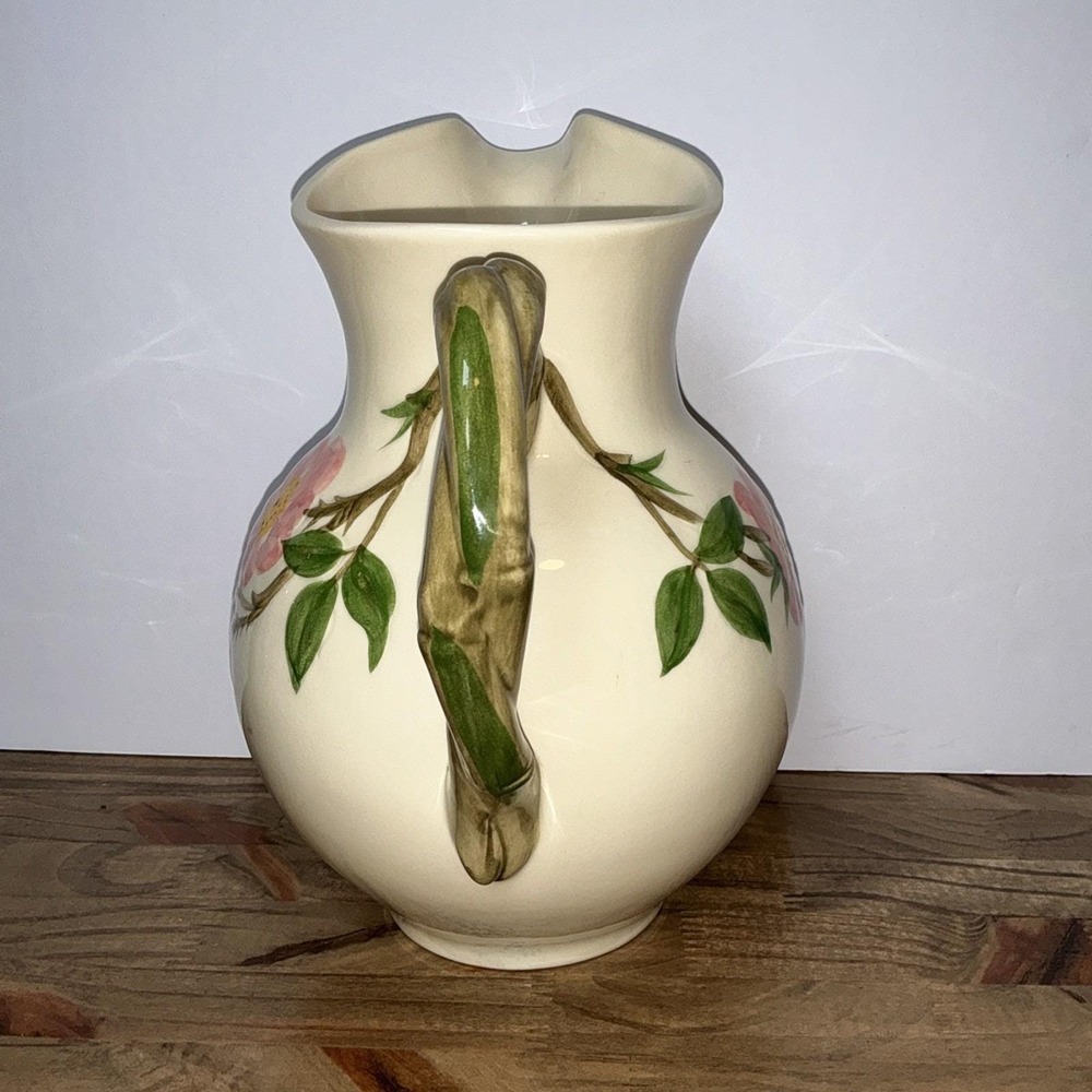 Franciscan Desert Rose Large Pitcher Pink Roses Vintage USA Pottery - Picture 3 of 8
